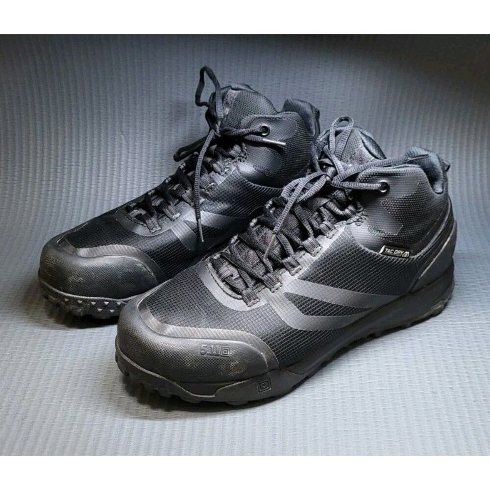 5.11 A/T Mid Waterproof Boots Black 12446 Tactical Hiking Work Shoes Sz 10